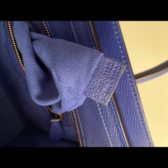 100% authentic Celine Drummed Calfskin Micro Luggage in indigo - Picture 4 of 16